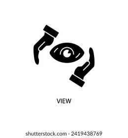 view concept line icon. Simple element illustration. view concept outline symbol design.