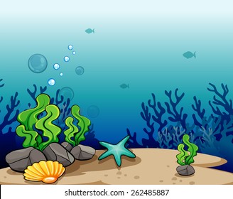 View of a deep sea