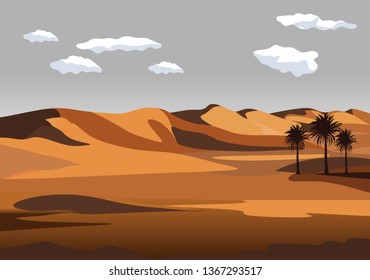 view of desert for background and vector illustration
