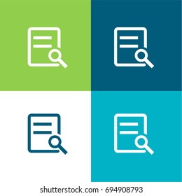 View details green and blue material color minimal icon or logo design