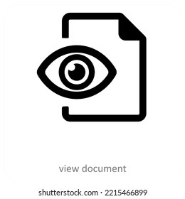 view document and audit icon concept