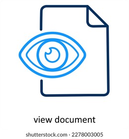 view document and audit icon concept