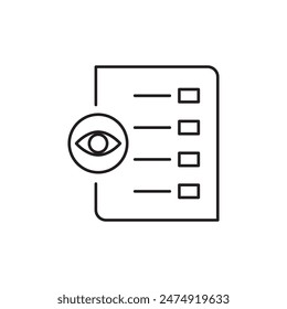 View Document icon design, isolated on white background, vector illustration