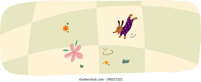 La vista del perro está corriendo 