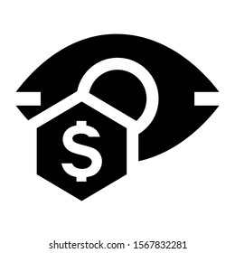 view dollar icon isolated sign symbol vector illustration - high quality black style vector icons

