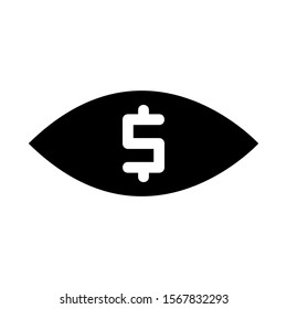 view dollar icon isolated sign symbol vector illustration - high quality black style vector icons
