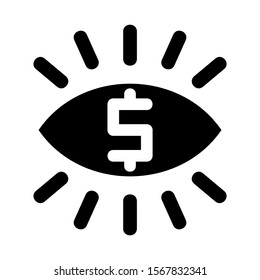 view dollar icon isolated sign symbol vector illustration - high quality black style vector icons
