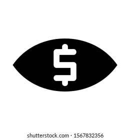 view dollar icon isolated sign symbol vector illustration - high quality black style vector icons
