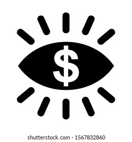 view dollar icon isolated sign symbol vector illustration - high quality black style vector icons
