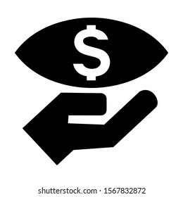 view dollar icon isolated sign symbol vector illustration - high quality black style vector icons
