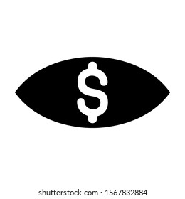 view dollar icon isolated sign symbol vector illustration - high quality black style vector icons
