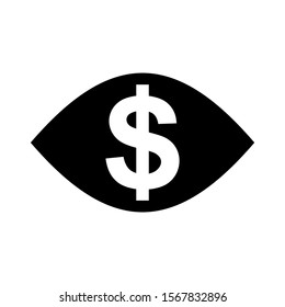 view dollar icon isolated sign symbol vector illustration - high quality black style vector icons
