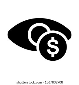 view dollar icon isolated sign symbol vector illustration - high quality black style vector icons
