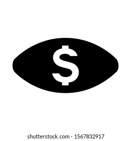 view dollar icon isolated sign symbol vector illustration - high quality black style vector icons

