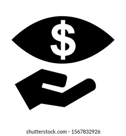 view dollar icon isolated sign symbol vector illustration - high quality black style vector icons
