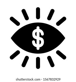 view dollar icon isolated sign symbol vector illustration - high quality black style vector icons
