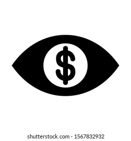 view dollar icon isolated sign symbol vector illustration - high quality black style vector icons
