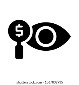 view dollar icon isolated sign symbol vector illustration - high quality black style vector icons
