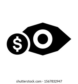 view dollar icon isolated sign symbol vector illustration - high quality black style vector icons
