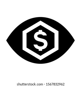 view dollar icon isolated sign symbol vector illustration - high quality black style vector icons
