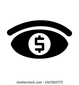 view dollar icon isolated sign symbol vector illustration - high quality black style vector icons
