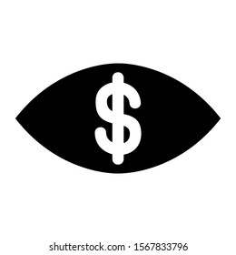 view dollar icon isolated sign symbol vector illustration - high quality black style vector icons
