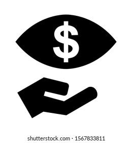 view dollar icon isolated sign symbol vector illustration - high quality black style vector icons
