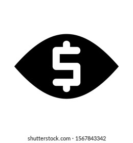 view dollar icon isolated sign symbol vector illustration - high quality black style vector icons
