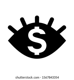 view dollar icon isolated sign symbol vector illustration - high quality black style vector icons
