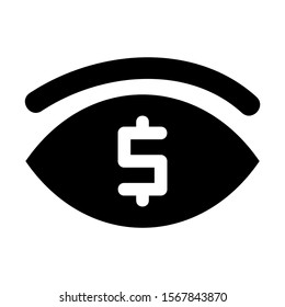 view dollar icon isolated sign symbol vector illustration - high quality black style vector icons
