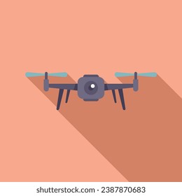 View drone control icon flat vector. Ai camera. Remote smart digital
