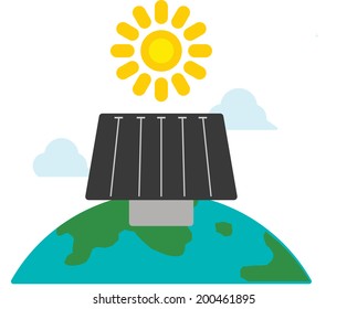The view of earth with sun  
