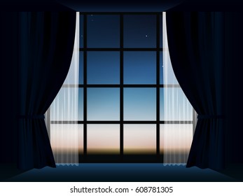 view of evening horizon in room