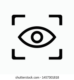 view eye sign icon vector isolated