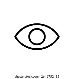 View or Eye symbol representing visibility, access control, monitoring, awareness, and interface toggles in applications or security visuals.
