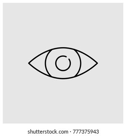 View, Eye Vector Line Icon.