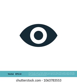 View, Eyeball Icon Vector Logo Template Illustration Design. Vector EPS 10.