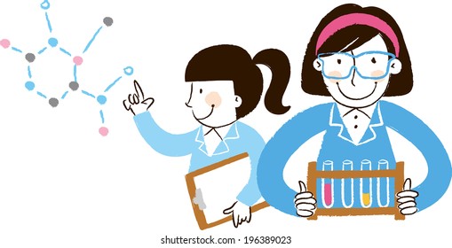 The view of female scientist 