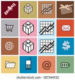 The view of few symbol icons 