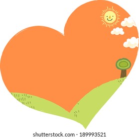 Las vistas al campo en el corazón 