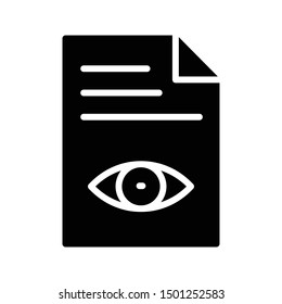 view file glyph flat vector icon