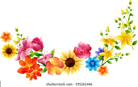 The view of flowers 