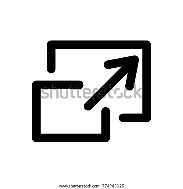 View Fullscreen Button Vector Icon Stock Vector (Royalty Free) 774945025