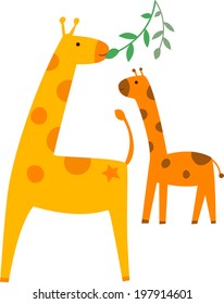 The view of giraffe 