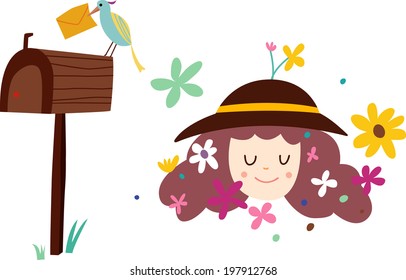 The view of girl 