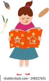 The view of girl is reading 