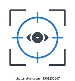 view glyph colour vector icon