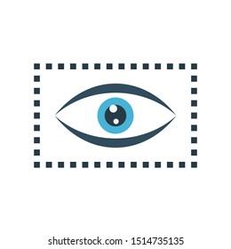 view glyph flat vector icon