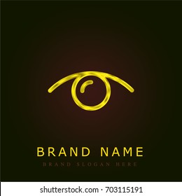 View golden metallic logo