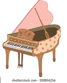 The view of grand piano 